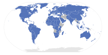 Map of Berne Convention signatories
