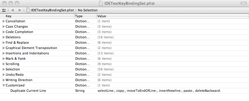 Editing the plist