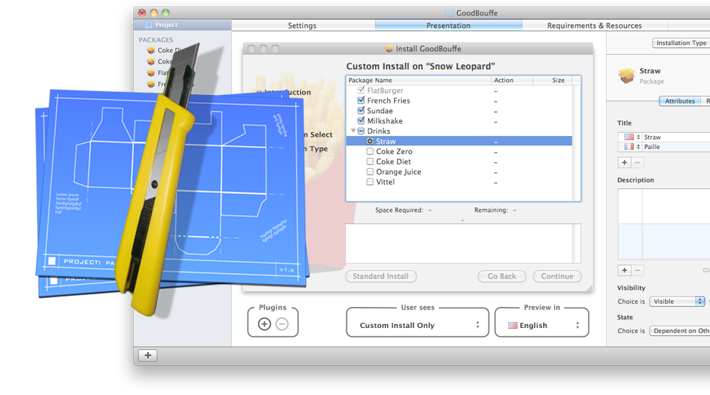 Packages application screenshot