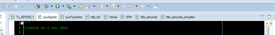 Screenshot with modified tabs