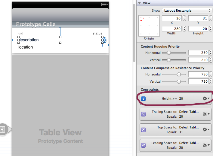 auto layout