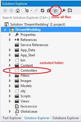 Click On Show All Files icon to show all Excluded Folders And Files