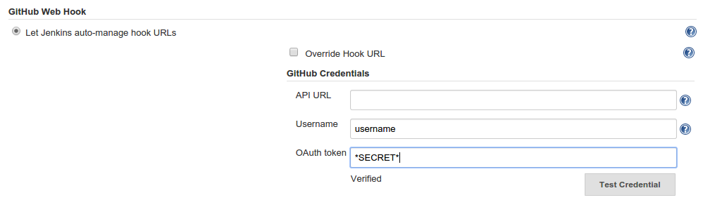 screenshot of Jenkins global settings
