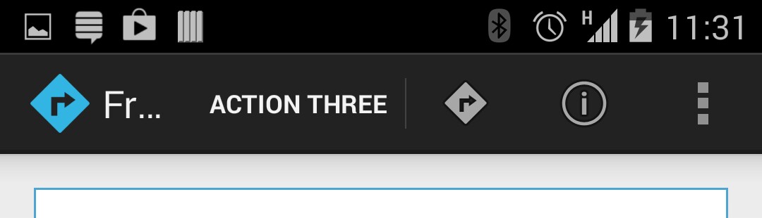 collapsed title and mostly icons on vertical orientation