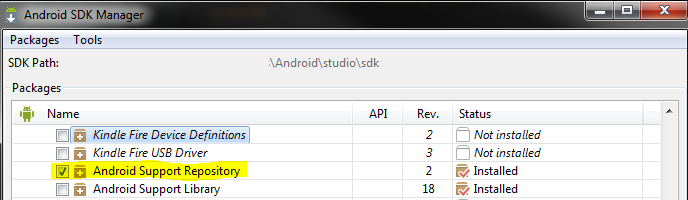 Android Support Repository