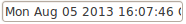 Firefox showing datestring