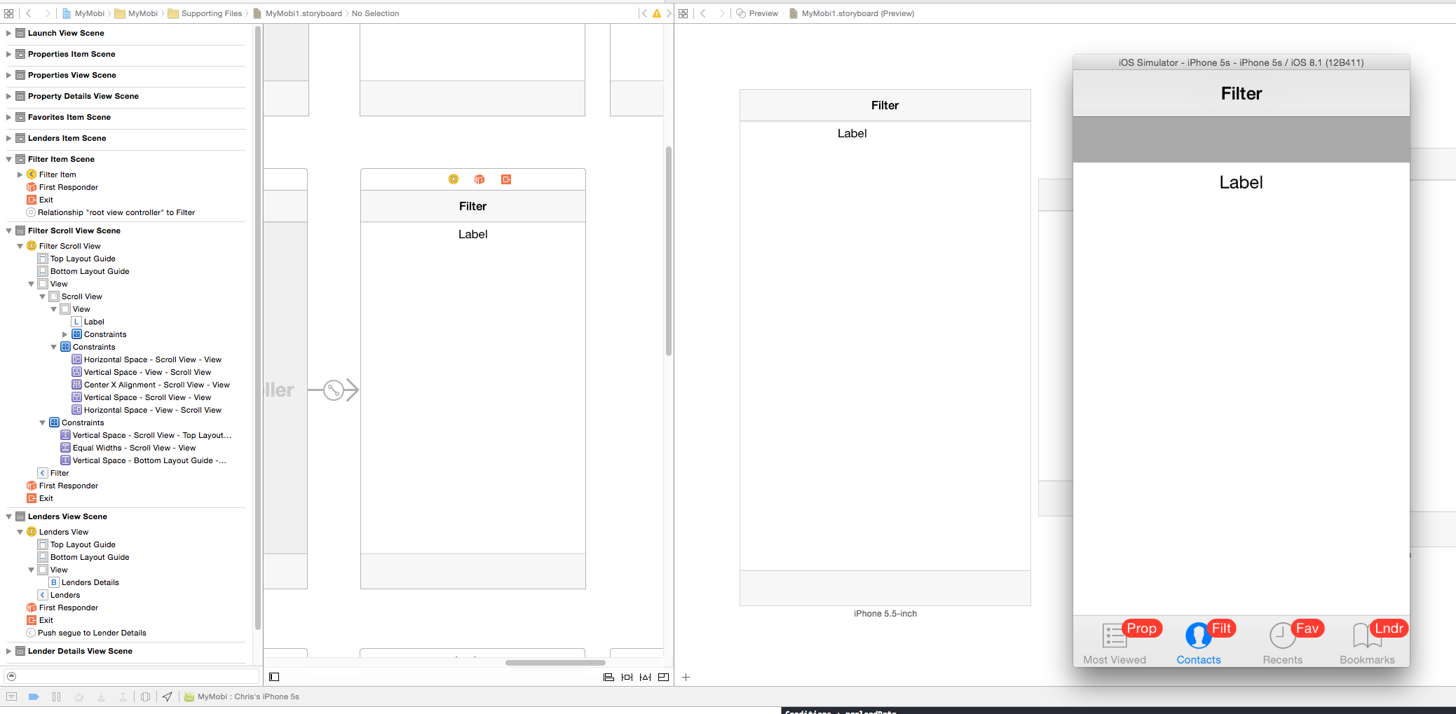 Auto Adjust set to true by default causing a difference between storyboard design and simulator