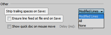 configuration dialogue