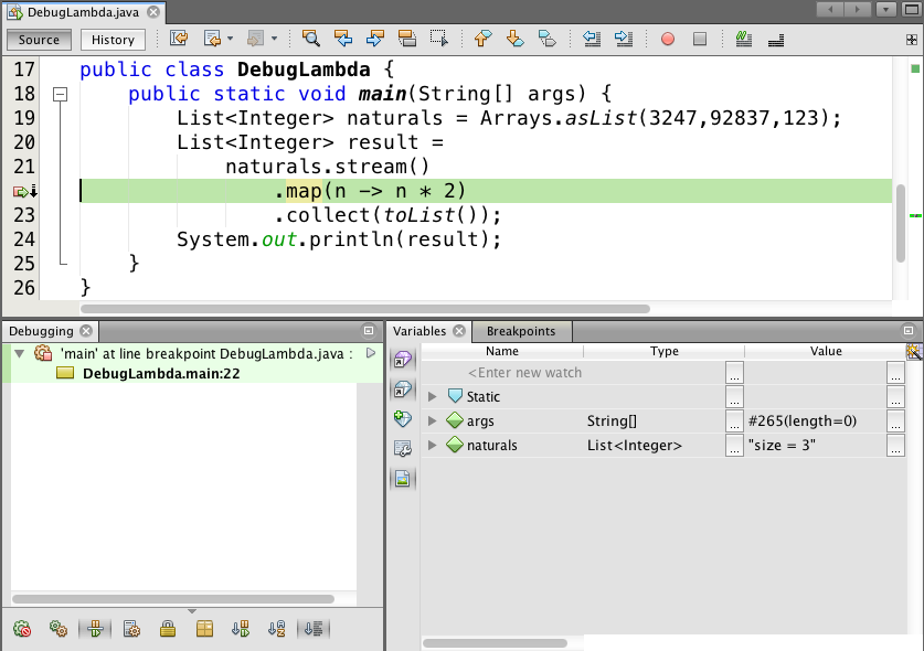 first breakpoint