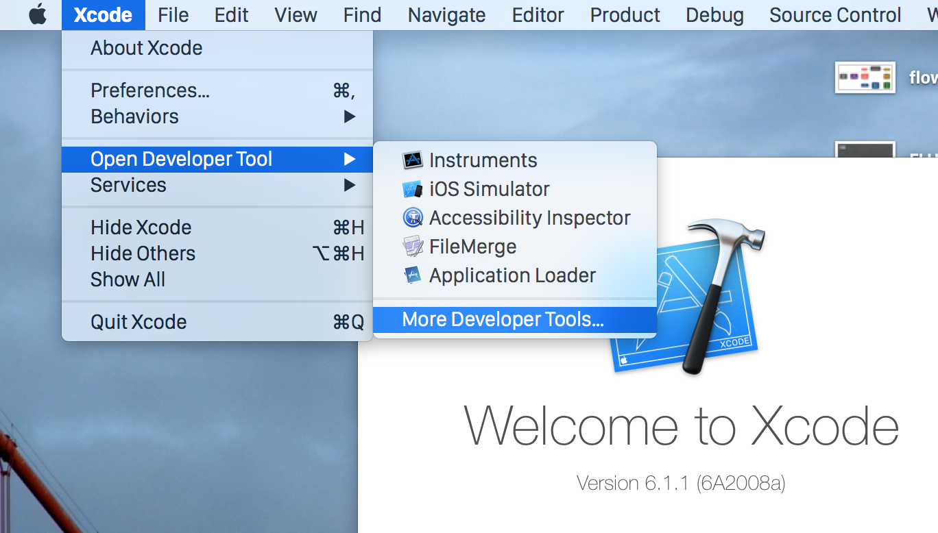 Screen shot of navigating the menu as described