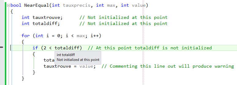 Visual Studio 2013 caught the error