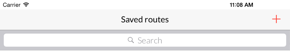 Inactive search bar in correct position