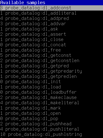 list of functions in datalog binary