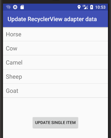 Update single item