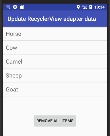 Remove all items