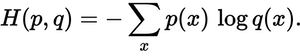Formula for cross-entropy loss