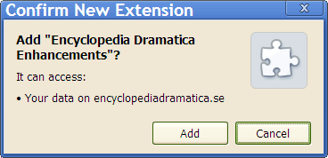 confirmation dialog