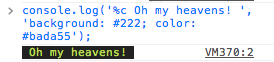 Console color example in Chrome