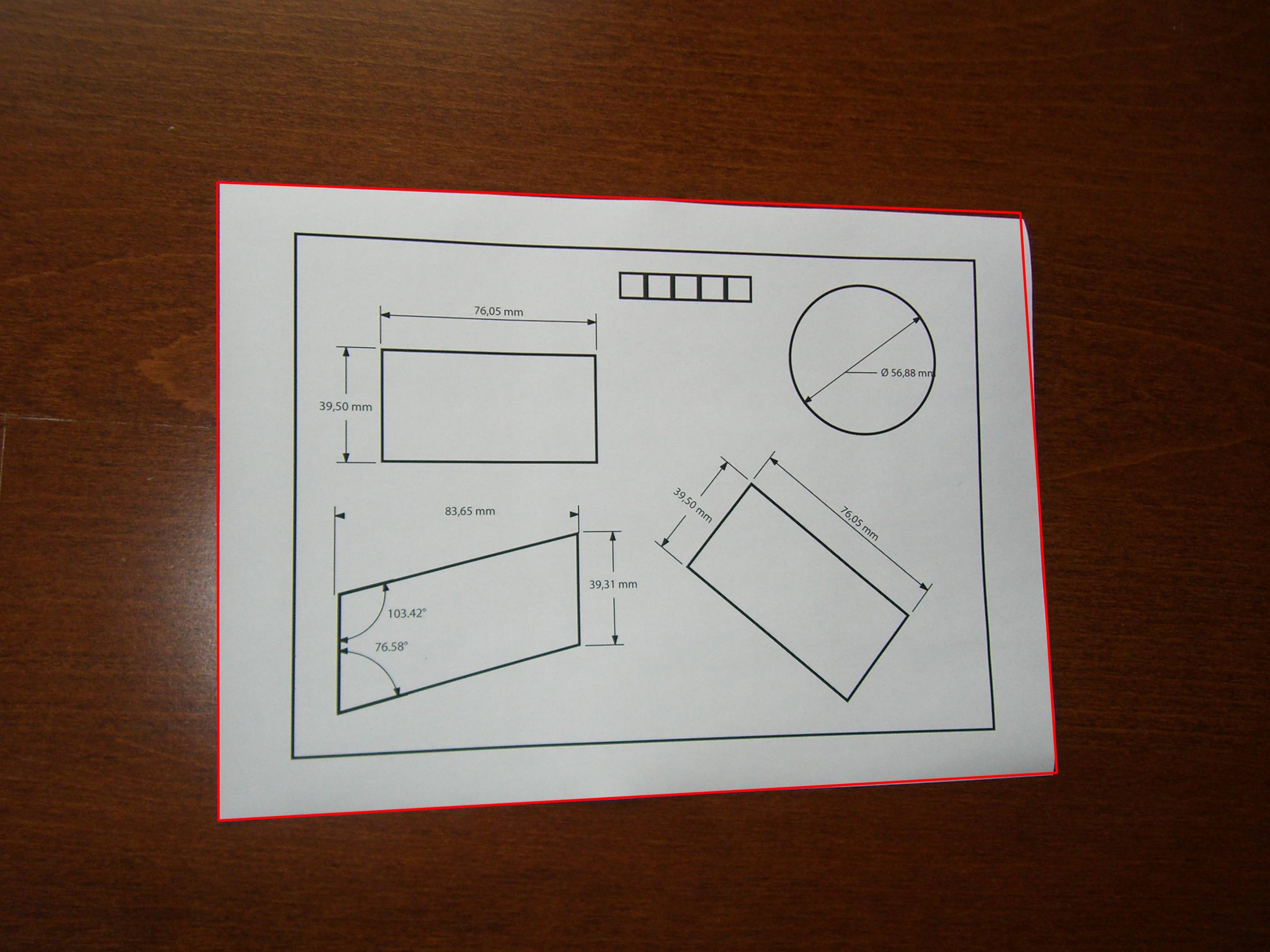 opencv paper sheet detection