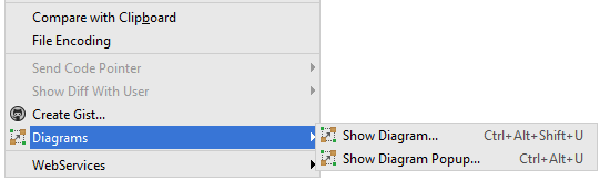 right click Diagrams Show Diagram