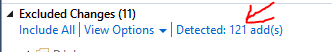 The Excluded Changes Tab in TeamExplorer\Pending Changes