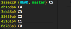 Initial set of linear commits in a repository