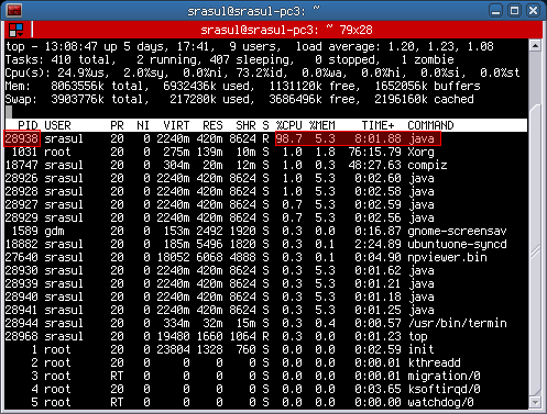 top screenshot with threads displayed