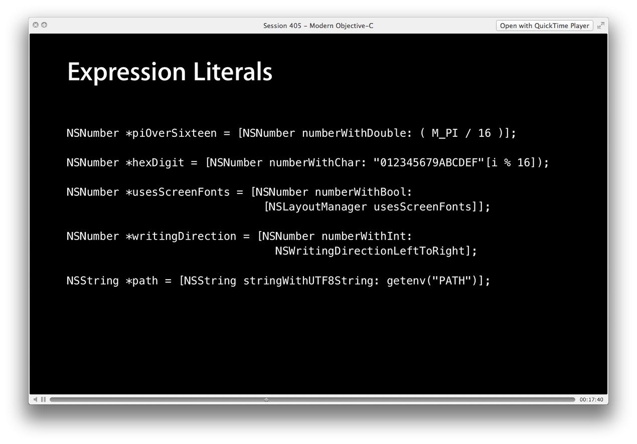 Expression Literals