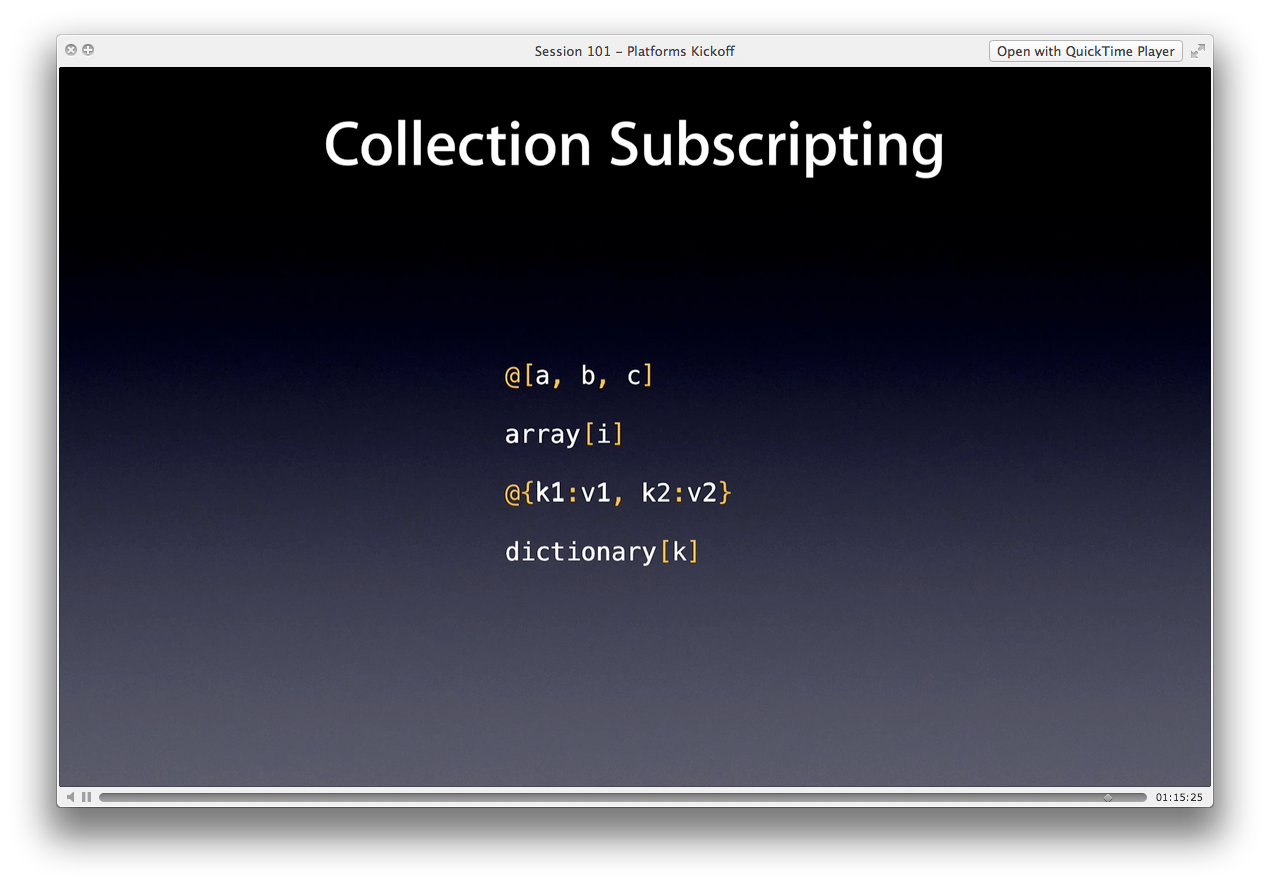 Collection Subscripting