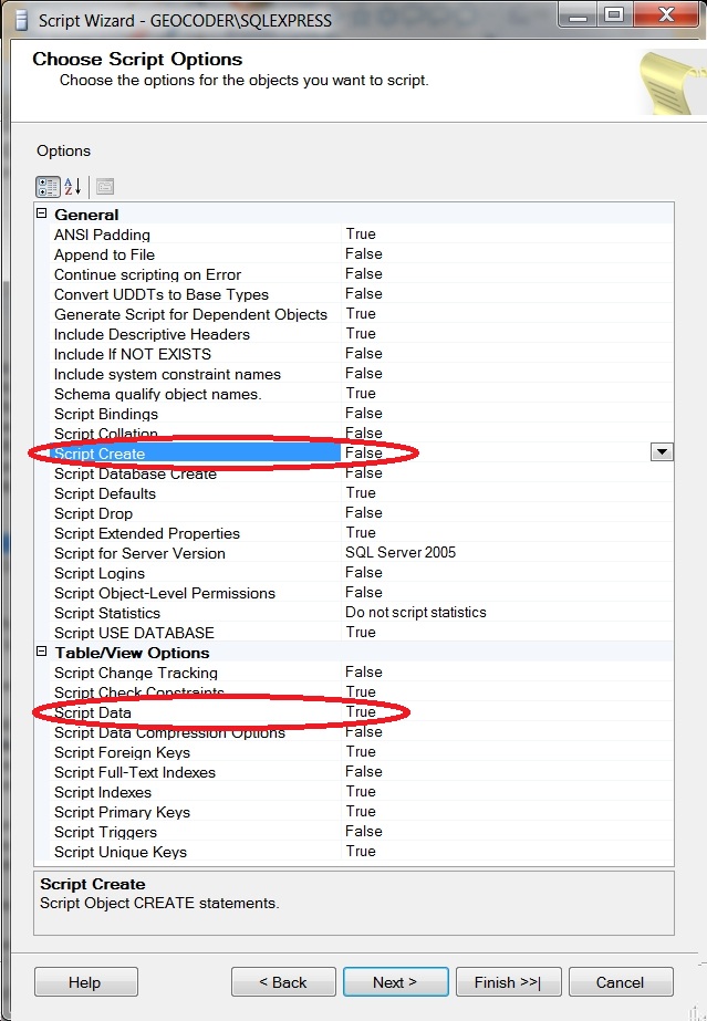 Script Options