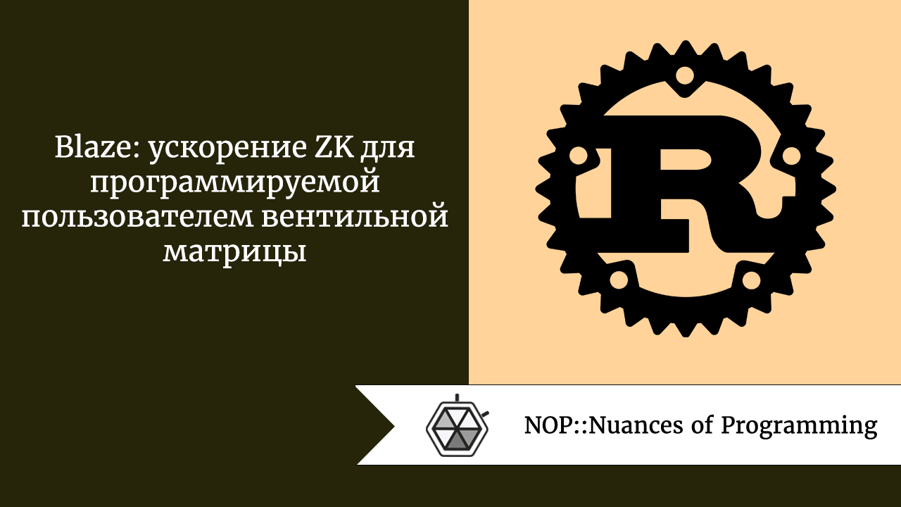 Blaze: ускорение ZK для программируемой пользователем вентильной матрицы